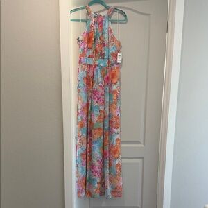 INC International Concepts Vibrant Multicolor Halter Dress